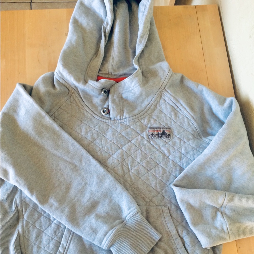 Patagonia Organic Cotton Quilted Hoodie Jacket